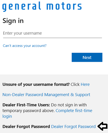 Dearler forgot password form